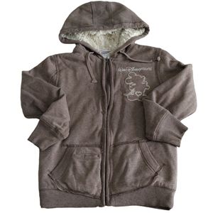 Disney Parks Size Small Mickey Mouse 71st Anniversary Faux Fur Lined Hoodie